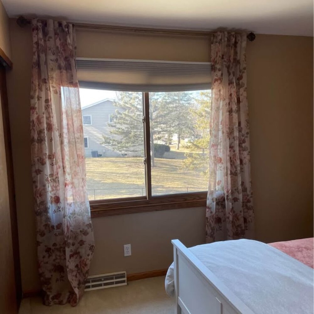 2 Floral 50W x 95L Sheer Curtains
